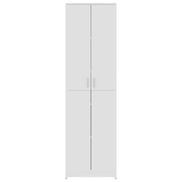 Armario de pasillo de madera contrachapada blanco 55x25x189 cm