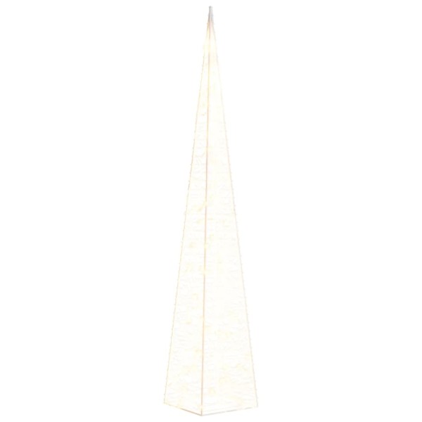 Cono de luz navideño 60 LED blanco cálido 120 cm acrílico