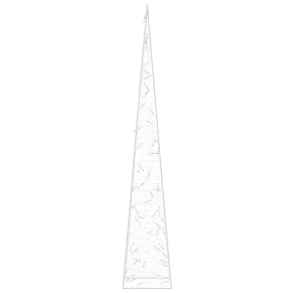 Cono de luz navideño 60 LED blanco cálido 120 cm acrílico