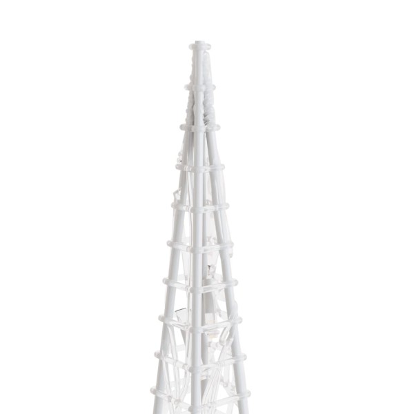 Cono de luz navideño 60 LED blanco cálido 120 cm acrílico