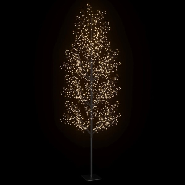 Árbol de Navidad 1200 LED blanco cálido flores de cerezo 400 cm