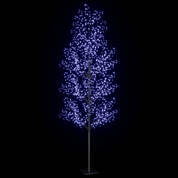 Árbol de Navidad 1200 LED luz azul fría flores de cerezo 400 cm