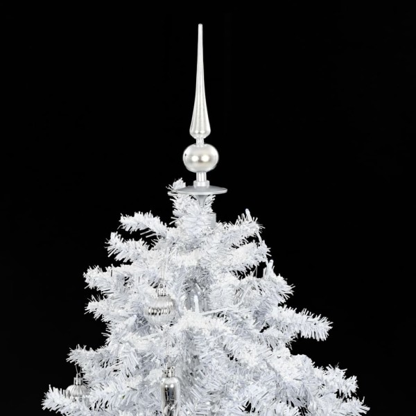 Árbol de Navidad con nieve con base en paraguas blanco 140 cm