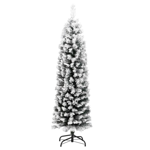 Árbol de Navidad artificial verde con nieve PVC 150 cm