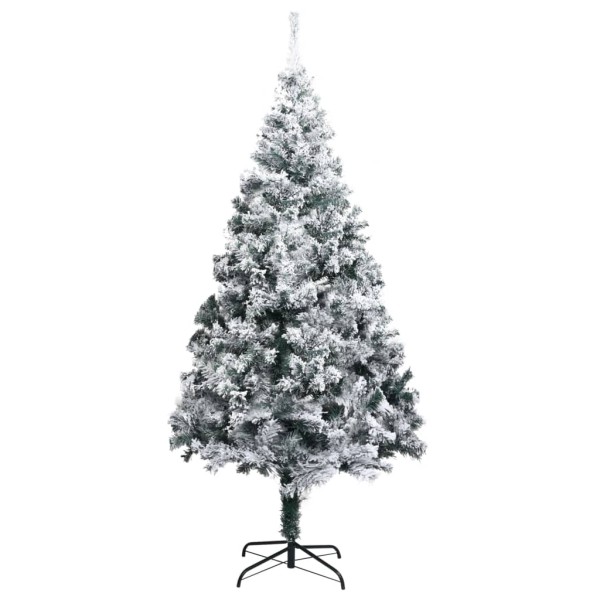 Árbol de Navidad artificial verde con nieve 180 cm