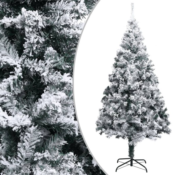 Árbol de Navidad artificial PVC verde nieve flocado 400 cm