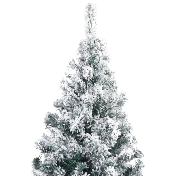 Árbol de Navidad artificial PVC verde nieve flocado 400 cm