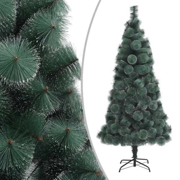 Árbol de Navidad artificial con soporte verde PET 210 cm