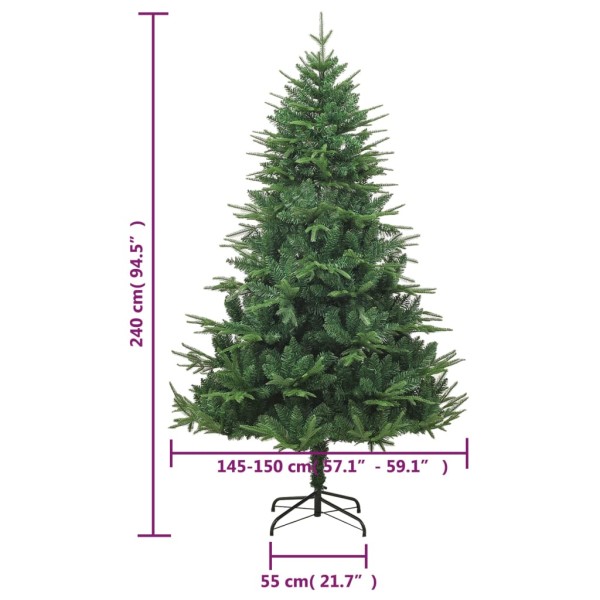 Árbol de Navidad artificial verde 240 cm PVC y PE