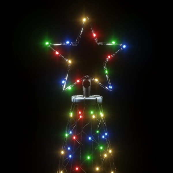 Árbol de Navidad con poste de metal 1400 LEDs de colores 5 m