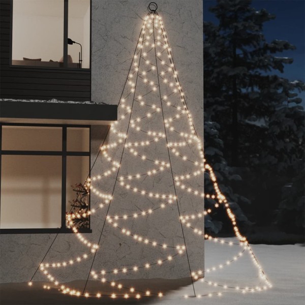 Árbol de pared con gancho metálico 720 LED blanco cálido 5 m