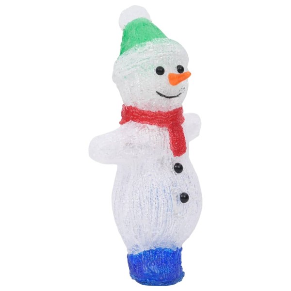 Figura de muñeco de nieve de acrílico navideño LED 30 cm