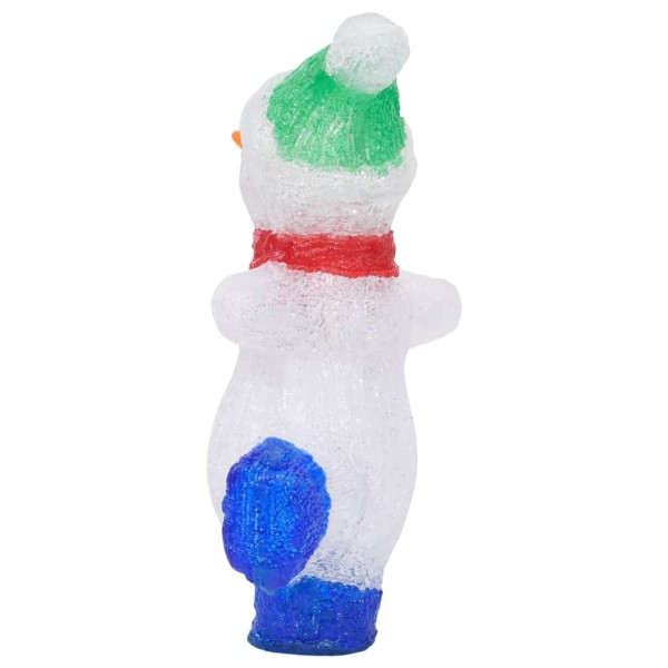 Figura de muñeco de nieve de acrílico navideño LED 30 cm