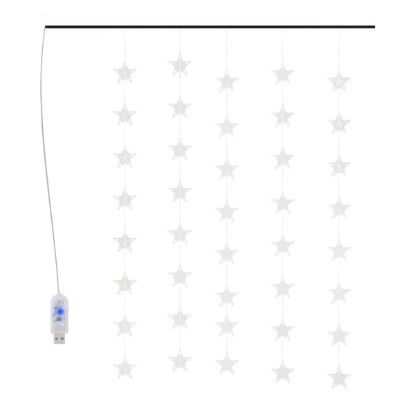 Cortina de luces estrellas 200 LEDs de colores 8 funciones