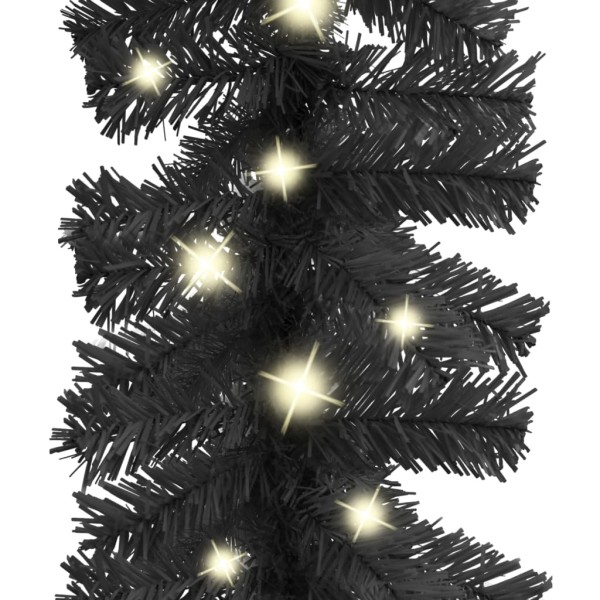 Guirnalda de Navidad con luces LED negro 10 m