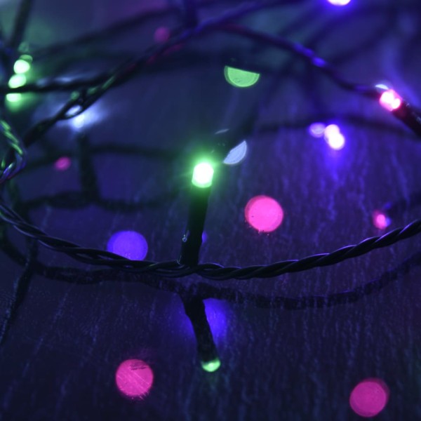 Tira de luces con 150 LEDs PVC colores pastel 15 m