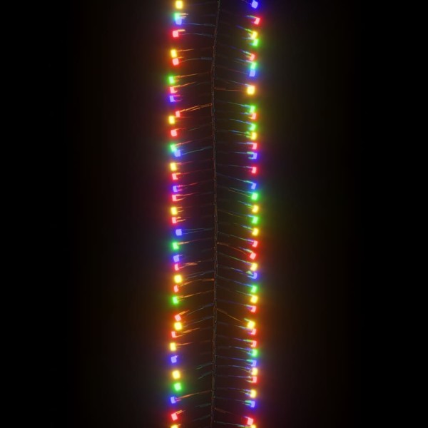 Tira de luces de racimo con 400 LED PVC multicolor 7,4 m