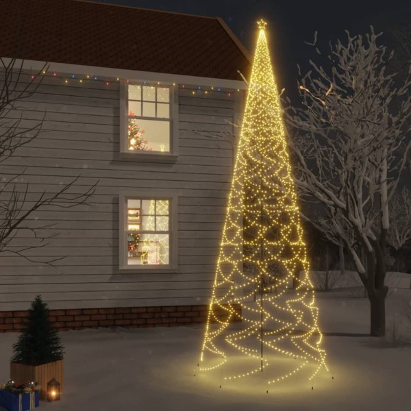 Árbol de Navidad con pincho 3000 LED blanco cálido 800 cm