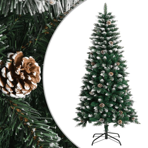 Árbol de Navidad artificial con soporte PVC verde 120 cm