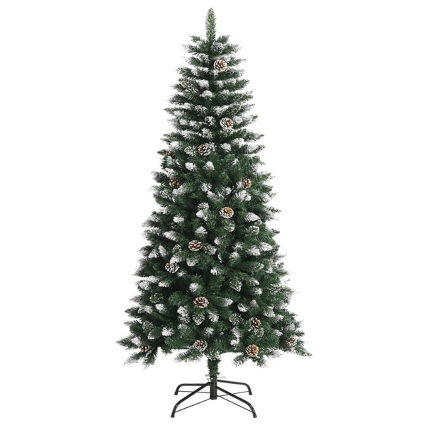 Árbol de Navidad artificial con soporte PVC verde 120 cm