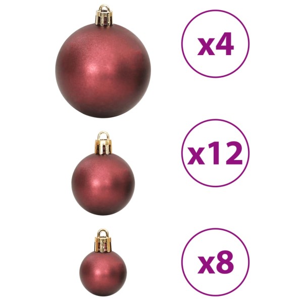 Bolas de Navidad 100 uds color champán y marrón 3 / 4 / 6 cm