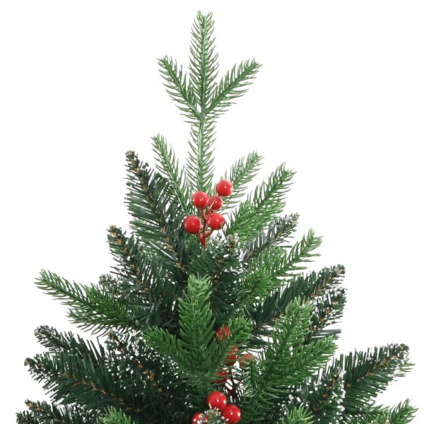 Árbol de Navidad artificial con bisagras y frutos rojos 120 cm