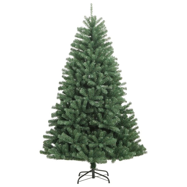 Árbol de Navidad artificial con bisagras y soporte verde 120 cm