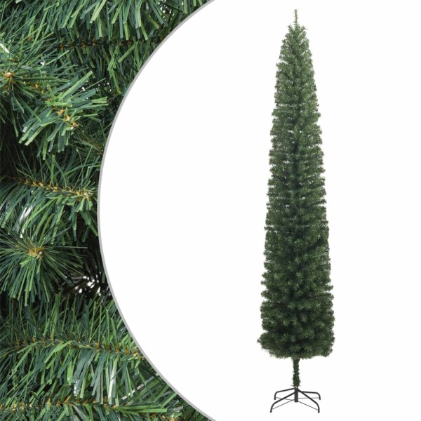 Árbol de Navidad estrecho con soporte PVC 300 cm