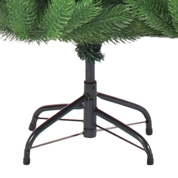 Árbol de Navidad abeto Nordmann con LEDs y bolas verde 240 cm