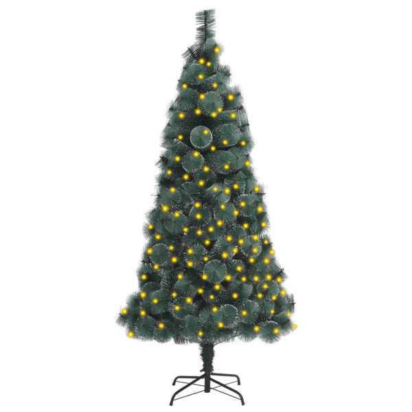 Árbol de Navidad con luces y soporte PET verde 180 cm