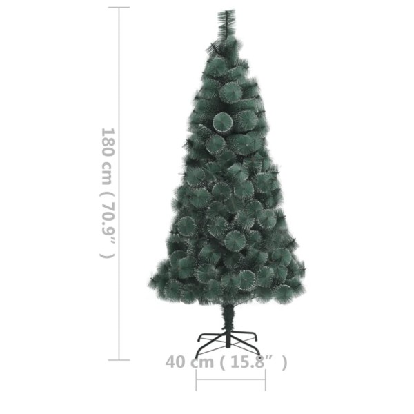 Árbol de Navidad con luces y soporte PET verde 180 cm