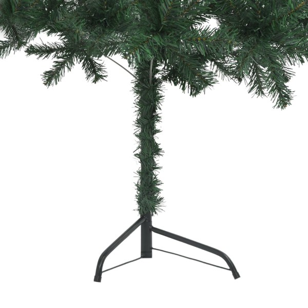 Árbol de Navidad artificial de esquina LED y bolas verde 120 cm