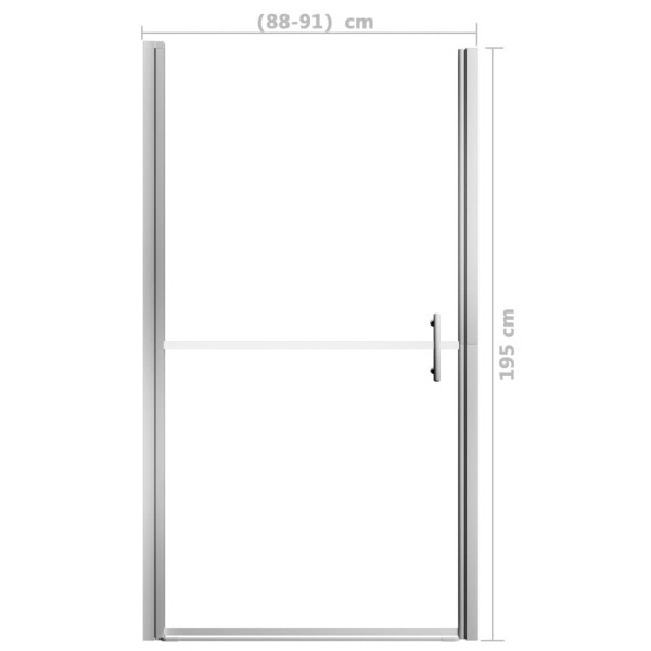 Puerta de ducha de vidrio templado esmerilado 91x195 cm