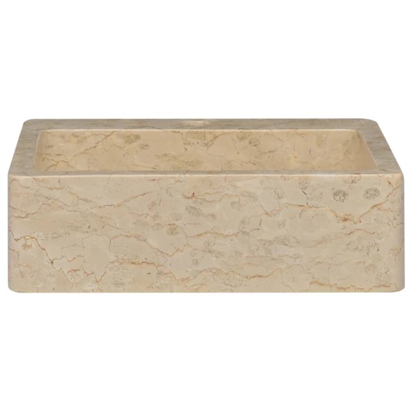 Lavabo crema mármol 40x40x12 cm