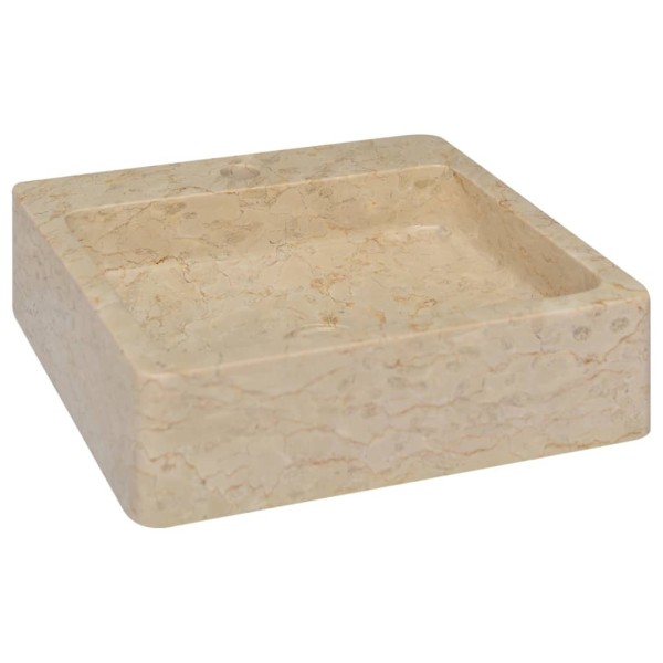 Lavabo crema mármol 40x40x12 cm