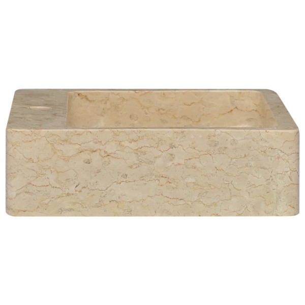 Lavabo crema mármol 40x40x12 cm