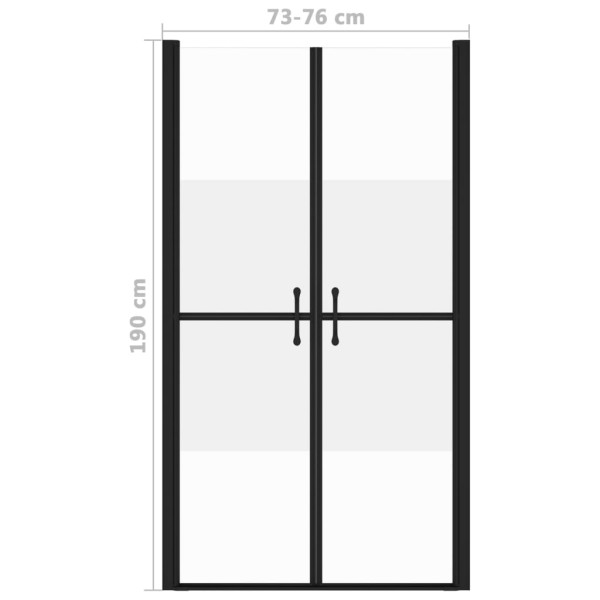 Puerta de ducha ESG medio esmerilado (73-76)x190 cm