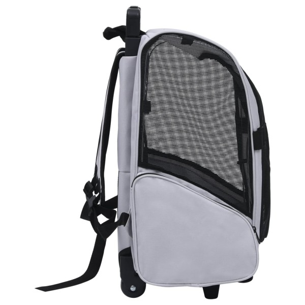 Carrito trolley plegable multiusos para mascotas gris