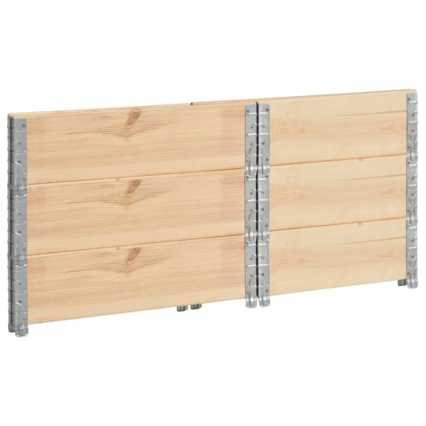 Collares de caja de pallet 3 uds madera maciza de pino 60x80 cm