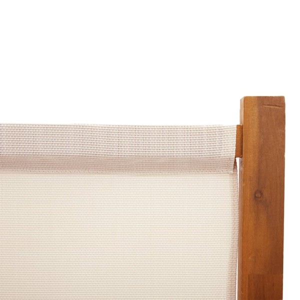 Biombo divisor de 4 paneles blanco crema 280x180 cm