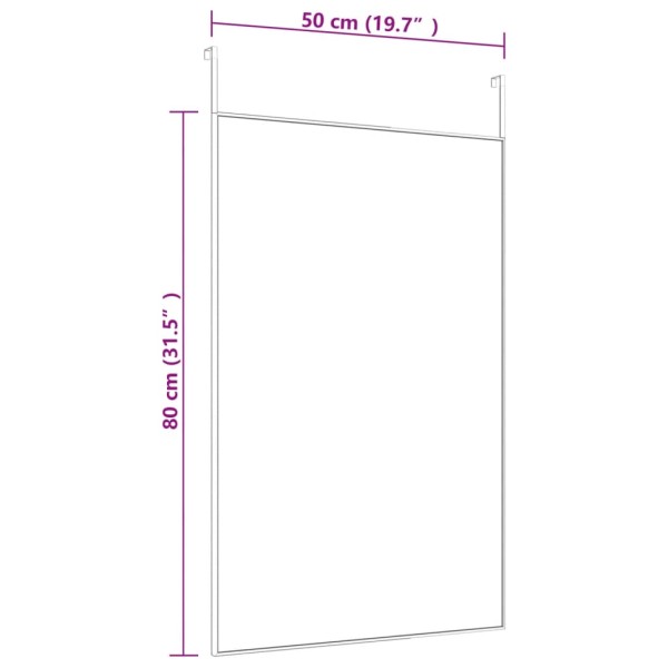 Espejo de puerta cristal y aluminio negro 50x80 cm