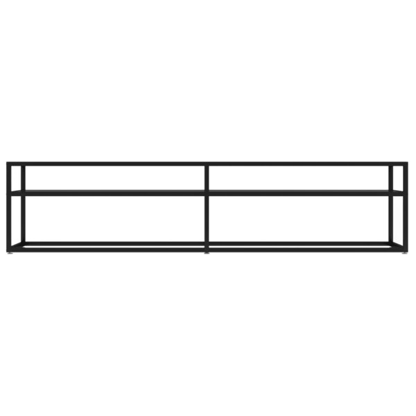 Mueble para TV vidrio templado negro 180x40x40,5 cm