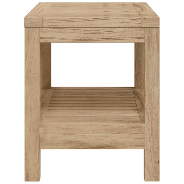 Mesa auxiliar de baño madera maciza de teca 60x30x45 cm