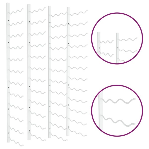Botellero de pared para 36 botellas 2 unidades hierro blanco