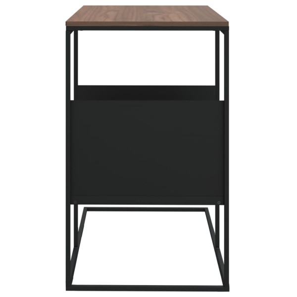 Mesa auxiliar de madera contrachapada negro 55x36x59,5 cm