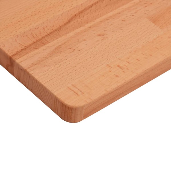 Tablero de mesa cuadrado de madera maciza de haya 50x50x1,5 cm