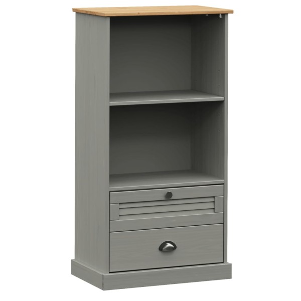 Librería VIGO madera maciza de pino gris 60x35x114,5 cm