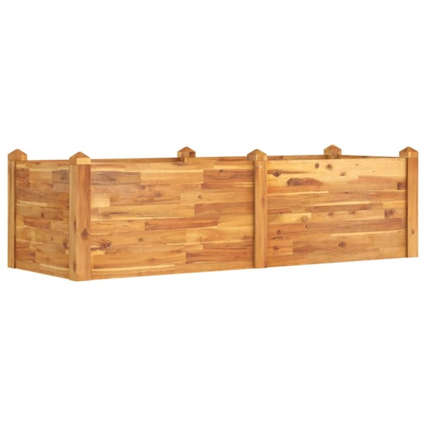 Jardinera arriate madera maciza acacia 160x60x44 cm