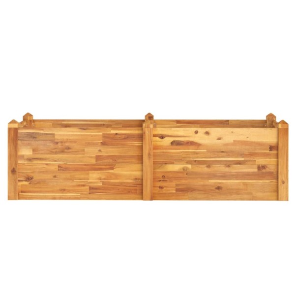 Jardinera arriate madera maciza acacia 160x60x44 cm