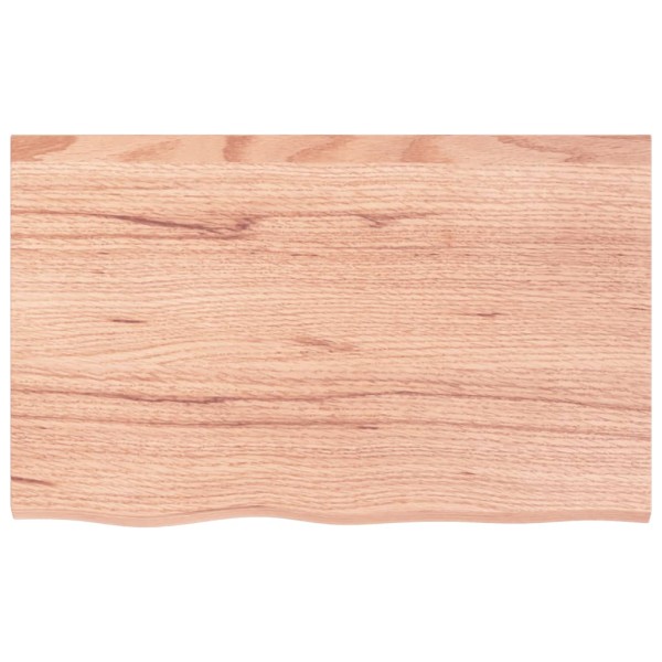 Estante de pared madera de roble tratada marrón claro 80x50x2cm